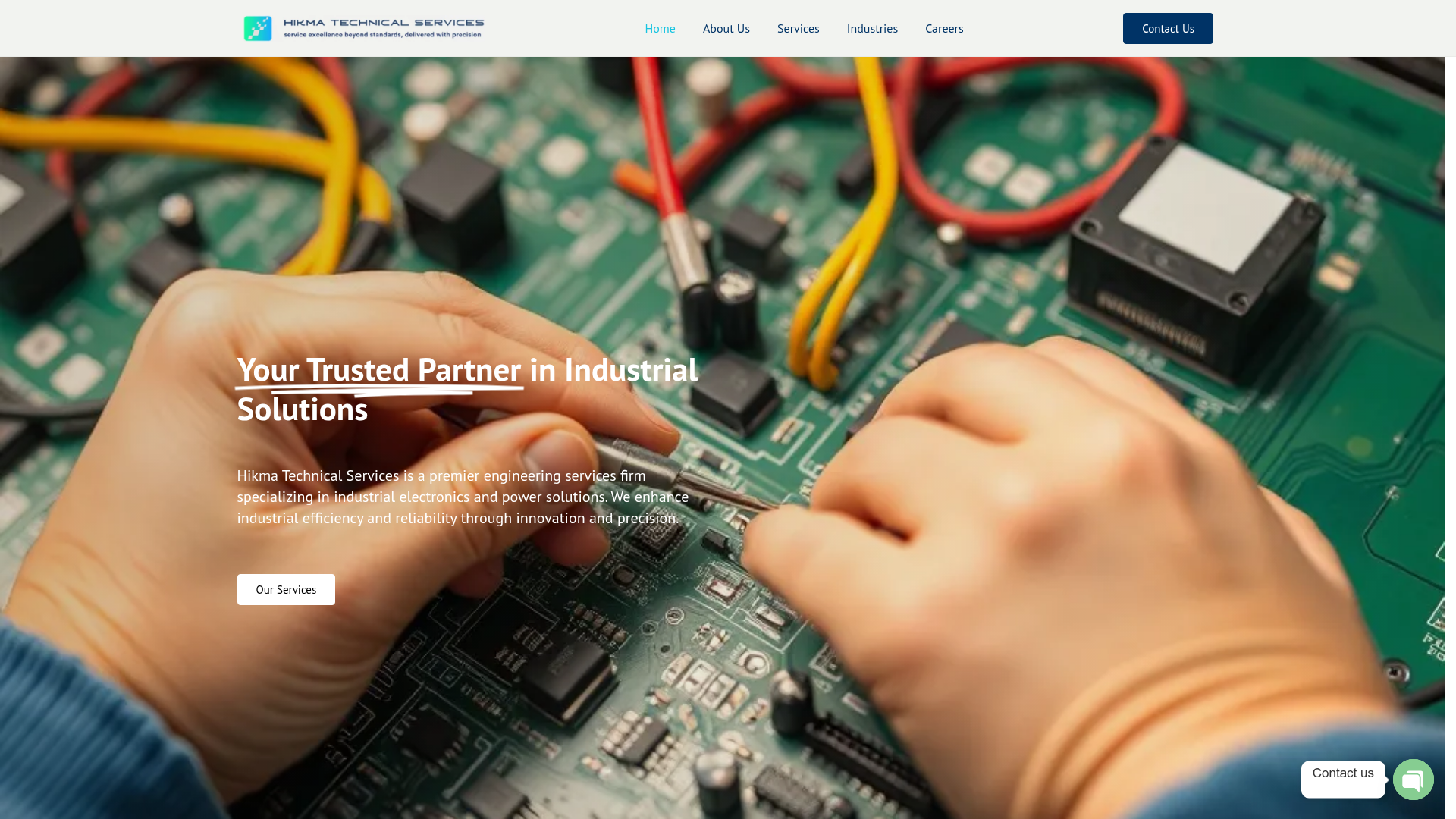 Industrial Engineering Firm live website screenshot